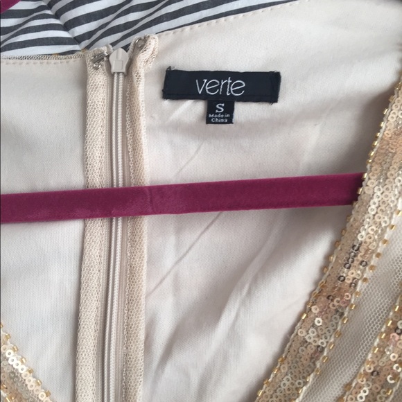 Verte gold beaded dress size Small - Picture 3 of 7